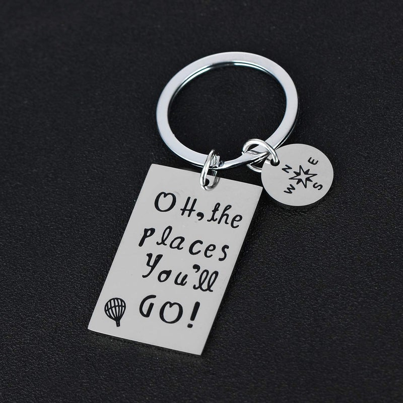 YEEQIN Graduation Gift Oh The Places You Will Go Keychain Inspirational Gifts For Graduates (Keychain) - Image 5